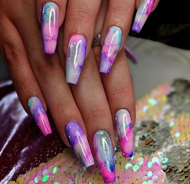 Image result for tie and dye nails
